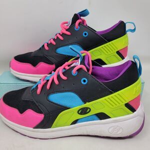 Heelys Force Skate Yth Sz 6, Wmn 7, Pink Blue Green Black HE100881 Sneaker Shoes